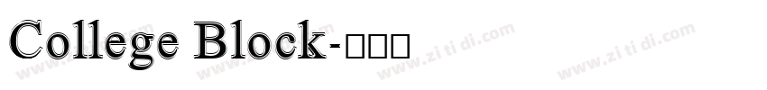 College Block字体转换